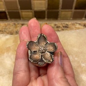 Vintage Jay Strongwater Bling Flower Trinket Box
